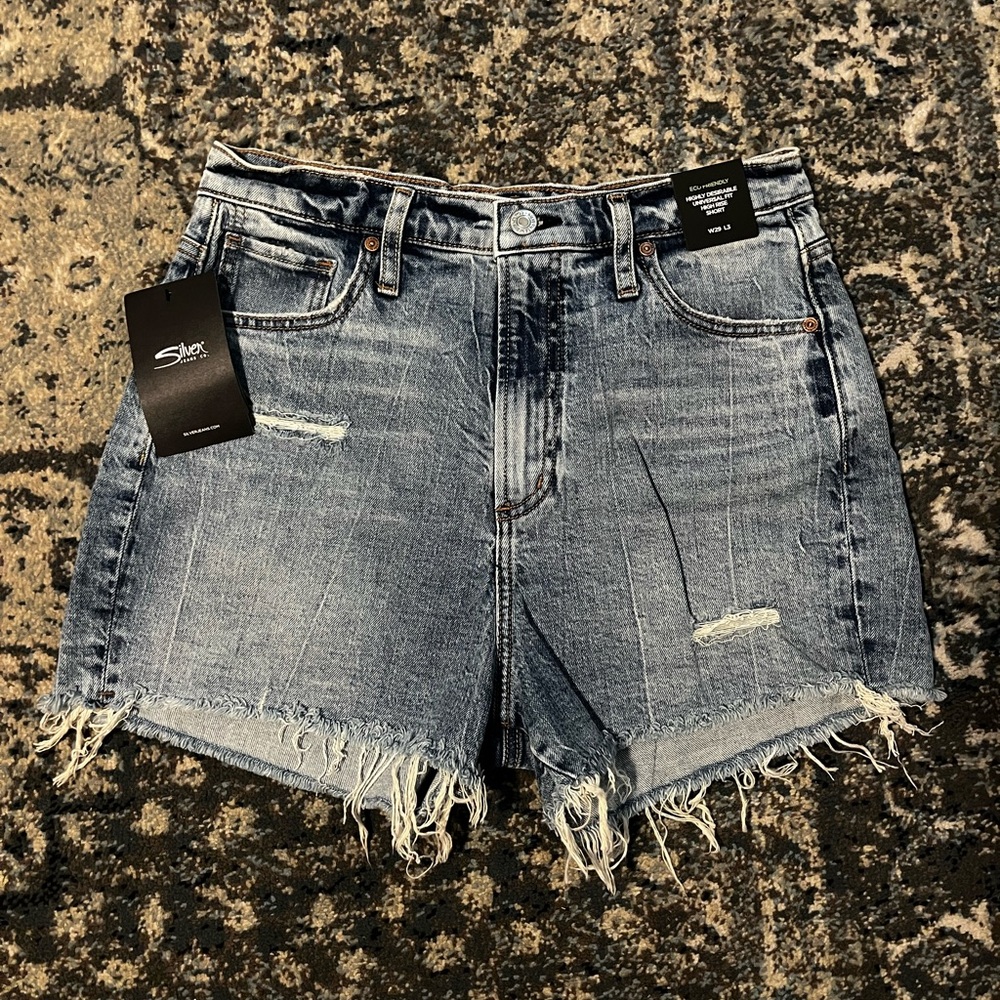 NWT!! Women’s Silver Jean Shorts